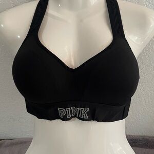 PINK Victoria's Secret Black Halter Bra